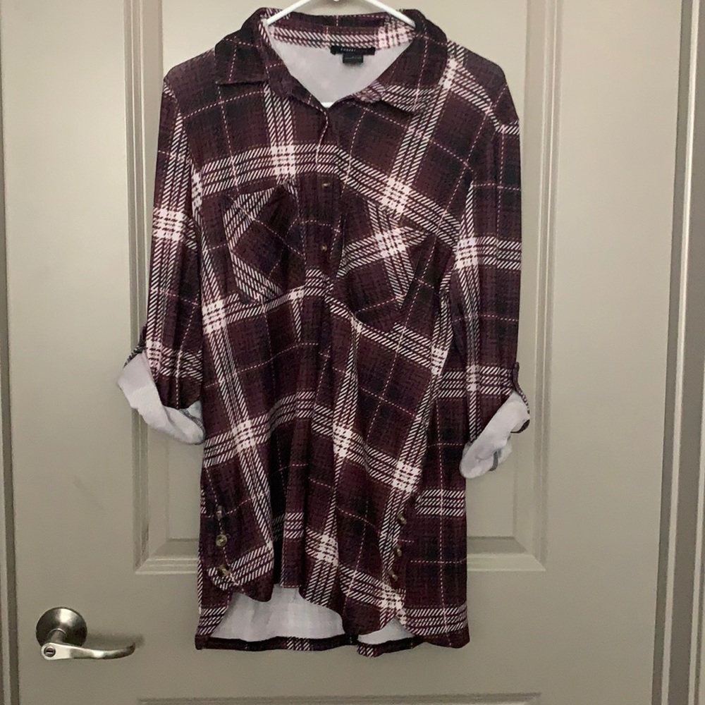 Checkers long sleeve winter shirt for women